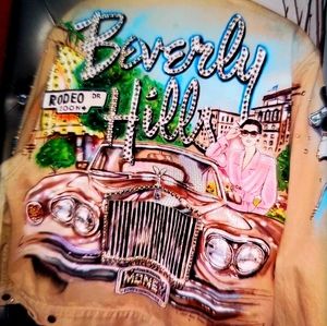 Vintage Tony Alamo hand painted jean jacket 80's Authentic szXL